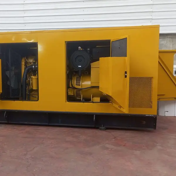Enclosed diesel generator set serving a project camp